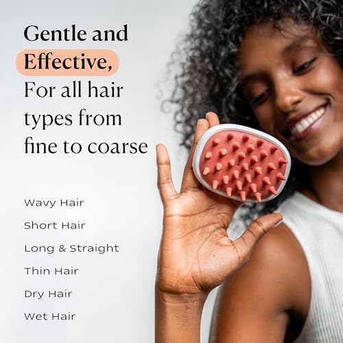 KAMEDIS Scalp Massager Brush - Silicone Gentle Scalp Scrubber, Exfoliator & Hair Dandruff Scrub Away - Use On Shower with Shampoo for Scalp Scrub. Suitable for Men & Women - Image 3