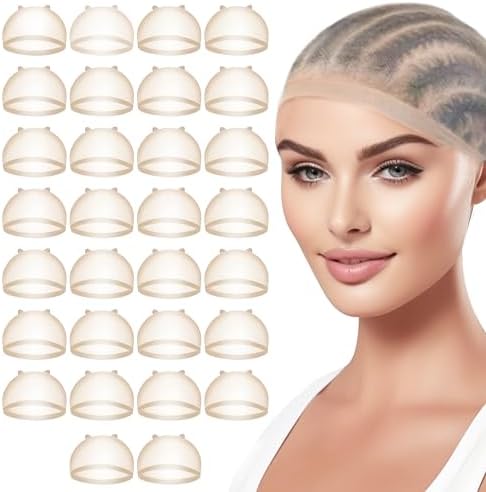TaShow 30 Pcs Wig Caps for Women, Transparent Lace Front Stocking Caps by TaShow