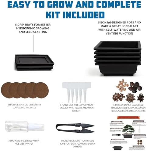 Bonsai Starter Kit, Growing Set Including Complete Gardening Tools with A Gift Box, Gifts for Women - Image 2