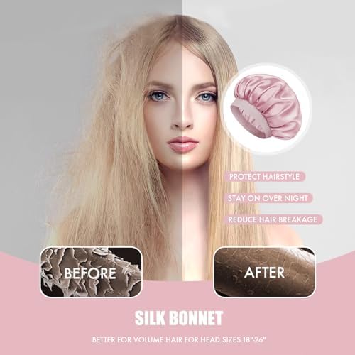 Satin Silk Bonnet for Hair, Double Layer Sleep Cap for Men & Women - Image 5