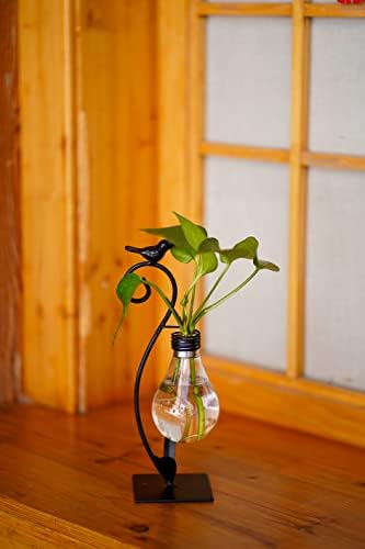 Tabletop Bird Planter Propagation Station, Narrow Mouth Bulb Plastic Vase - Image 5
