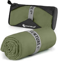 VENTURE 4TH Quick Dry Microfiber Towel for Camping & Gym -Army Green Medium by VENTURE4TH