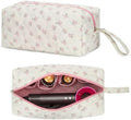 Travel Hair Tool Bag Compatible with Dyson Airwrap and Shark Flex Style Carrying Case, Floral Portable Hair Dryer Bag Organizer (Pink Flower A) by Ankick