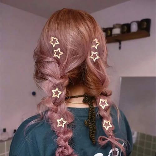 VIBILIA Star Hair Clips Y2K Metal Hair Accessories-15 PCS 1.57"，Gold - Image 7
