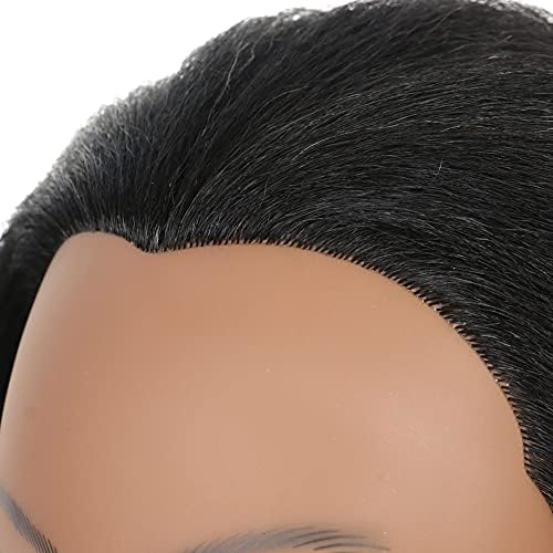 14 Inch 100% Real Human Hair Mannequin Head, Manikin Head with Hair - Image 6