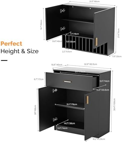 Salon Staion Hair Color Bar Organizers, Hair Color Rack, Barber Station Cabinet with Drawers & Adjustable Shelves, Wall Mounted Tube Storage Station for Salon Display, Black - Image 3