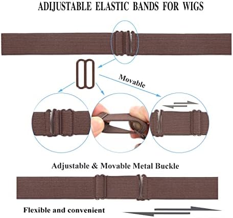 Adjustable Elastic Bands For Wigs, Adjustable Wig Bands (Mixed, 1‘’ x 6pcs) - Image 3
