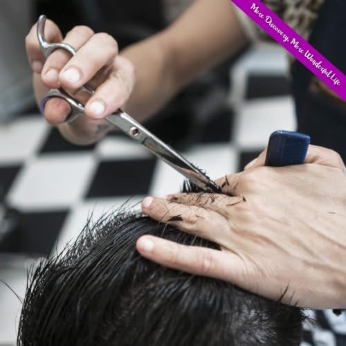 COOLALA Stainless Steel Hair Cutting Scissors 6.5 Inch Hairdressing Razor Shears Professional Salon Barber Haircut Scissors, One Comb Included, Home Use for Man Woman Adults Kids Babies - Image 7