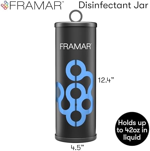FRAMAR Disinfectant Jar For Salon, Hair Disinfectant Liquid, Non Slip Base - Image 3