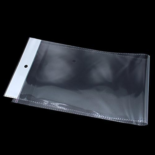 PABCK 100 Pack Clear Self Adhesive Hair Packaging Bags 6.1x11.8 inch by PABCK