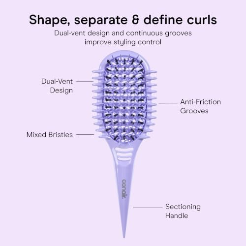 Conair Detangling Brush for Curly Hair, Loose Curls, Waves & Long Hair - Image 4