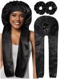1+2 Satin Pantyhose Bonnet for Braids, Long Hair Bonnet for Women Sleeping by Heniho