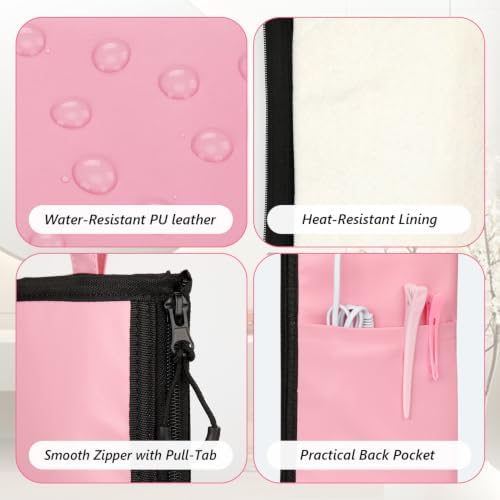 2-in-1 Heat Resistant Mat & Storage Bag with Pocket for Hair Tools - Image 3