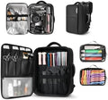 Barber Bag with 2 Pouches, Professional Hairstylist Travel Backpack with Adjustable Dividers, Hairdresser Hair Tools Bag with Insulated Pocket, Cosmetology Bags for Supplies, Water-resistant, Black by AUROTIER