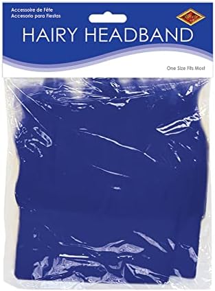 Beistle Blue Hairy Headbands – 2-Pack Fluffy Faux Hair Wig Costume Accessories, Sports Fan Headwear, Team Spirit Wear, Color-Themed Events, Pep Rally Outfits, Game Day Party Apparel, Adult Size - Image 6