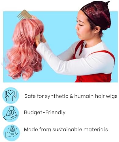Rene of Paris Wooden Wide Tooth Comb, for Human & Synthetic Hair Wigs - Image 4