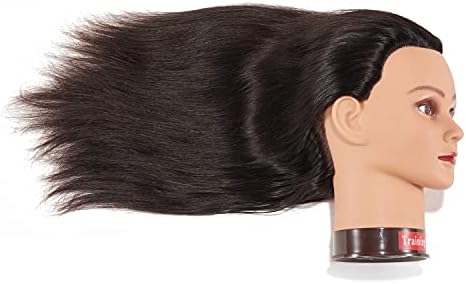 20-22" Female 100% Human Hair Mannequin Head for Hairdresser - Image 5
