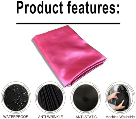 Pelocapa Salon Styling Capes for Clients, Hair Dye Cutting Capes with Elastic Hooks, Waterproof Light Weight Satin Sheen Styling Cape Barber Gown for Stylist, 63”*56”(Pink) - Image 5