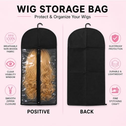 12PCS Wig Storage Bags with Hanger - Image 4