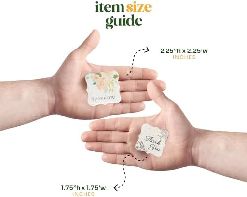 50 Plantable Thank You Seed Paper Tags with Wildflower Seeds - Image 3