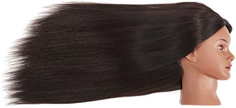 Mannequin Head 26-28" Synthetic Fiber Yaki Hair for Hairdresser - Image 4