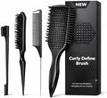 Detangler Brush for Curly Hair, Lightweight Curly Hair Brush with Vented Design for Easy Glide, Effortlessly Detangles Without Pulling or Snagging, Suitable for All Wet and Dry Hair Types (Black) by Unknown