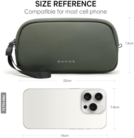BANGE Organizer Pouch, Electronic Padded Tech Bag, Travel Case for Cords, Charger, Adapter, Cables, Power Bank - Image 3