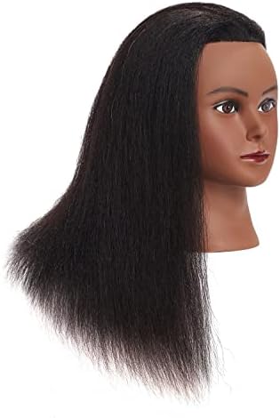 14-16 inch 100% Real Hair Mannequin Head for Hairdresser - Image 5
