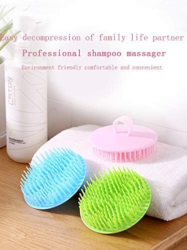 Hair Scalp Brush Dandruff Cleaning Shower Shampoo Scalp Head Massager 4 Pk - Image 6