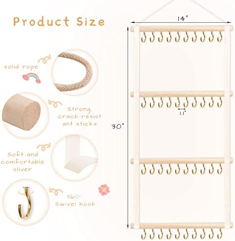 POVETIRE Headband Holder Bow Organizer for Girls, Baby Head Bands Storage - Image 3