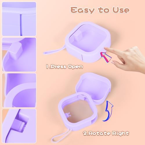 Hair Tie Organizer, Small Portable Hair Accessories Storage Can Be Stackable Or Hung On The Wall, Small Items Holder Hair Tie Organizer for Jewelry Hair Stuff Hair Clip Cotton Swab - Image 3