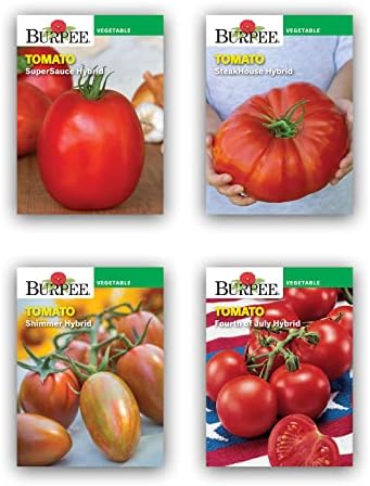 Burpee Best Starter Kit, SuperSauce, Fourth of July, Shimmer & Steakhouse, 4 Tomato Seed Packets, 4 Pots, 4 Coir Pellets & 4 Plant Markers - Image 4