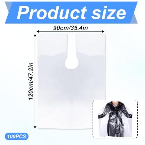 100 Pcs Disposable Barber Cape Waterproof Salon Cape Hair Cutting Hair Dye Capes for Hairstylist Disposable Aprons Adults - Image 2