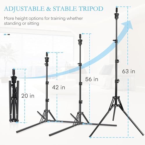 63In Wig Stand Tripod with 22In Head, Mannequin Head for Wig Making Display - Image 3