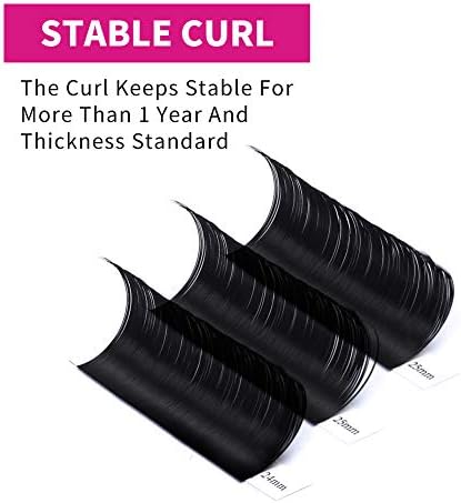 Lash Extensions FADLASH Eyelash Extensions Trays 0.18mm 15-20mm Mixed Lash Tray C/D Curl Individual Classic Lash Extensions (0.18-C, Mix 15-20mm) - Image 2