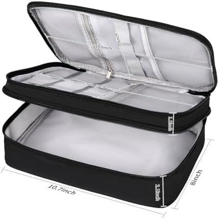 Barber Case Barber Tool Bags Barber clipper Bag Barber Cases for Clippers and Supplies Professional Barber Accessories Kit Hair Cutting Scissors Storage Bag Shaving Kits (Black) - Image 4