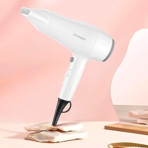 1875W Compact Hair Blow Dryer with Diffuser & Concentrator, White - Image 3