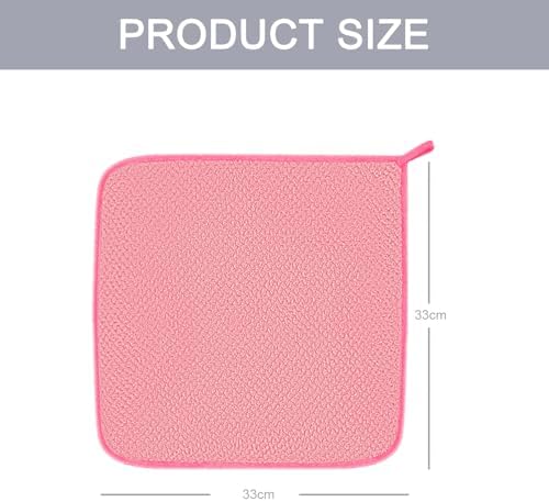 MaopaoBeauty 6 Pack Washcloth Towels Set, Waffle Hand Towels Set, Microfiber Super Soft Highly Absorbent, Sturdy Quick Drying Towels for Bathroom, Gym, Sports, Yoga, Hot Pink - Image 3