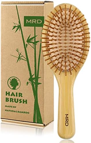 MRD Hair brush, Natural Bamboo Paddle Detangling Hairbrush, Massage Scalp Thick/Thin/Curly/Dry Hair For Women & Men by MRD-Beauty
