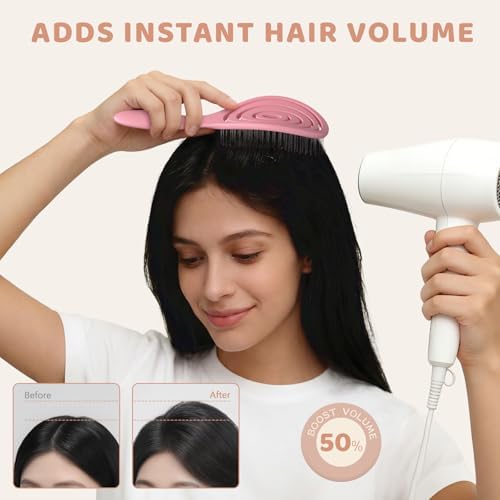SHINLEA Detangle Hair Brush, Detangling Wet Spiral Hairbrush for Women, Men, kids, Vented Detangler for Blow Drying, Glide Through Tangles For All Hair Types (Pink) - Image 6