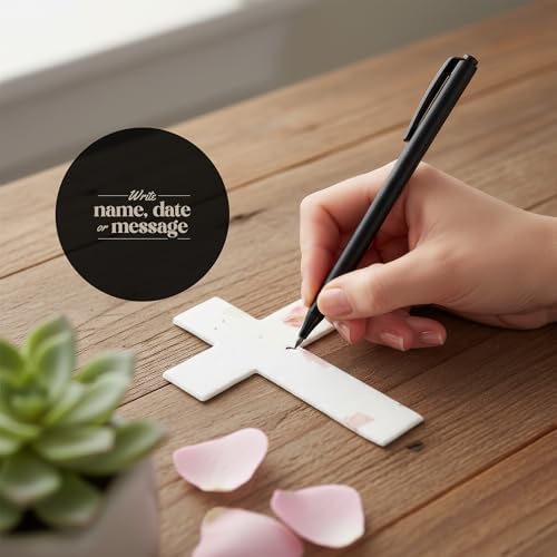 24 Pink Cross Plantable Memorial Gift Tags - Image 5
