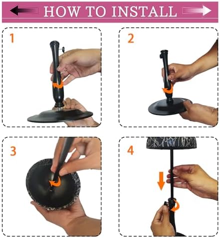 Wig Stand 1PC Iron Base Adjustable 12.6-18.5"Black Non-Slip Wig Holder - Image 6