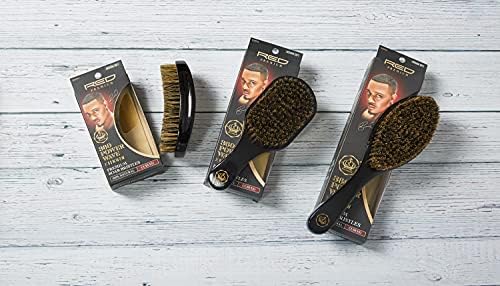 RED by KISS 360 Power Wave X Bow Wow Curved Palm Boar Brush 100% Natural Medium Soft Bristles - Image 6