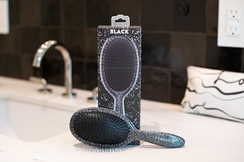 FRAMAR Glitter Hair Brush Detangler, Detangling Hairbrush For Women – Black - Image 5