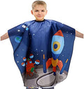 Kids Haircut Cape, Hair Cutting Cape for Kids & Adults - Professional Waterproof Barber Cape Salon Cape Cloak for Hair Stylist (Space Rocket) by Home