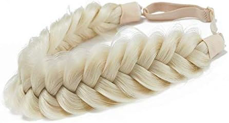 Synthetic Hair Braided Headband Classic Wide Strands Wedding Disorderly Fluffy Braids Wig Band Women Beauty Accessory - Image 5