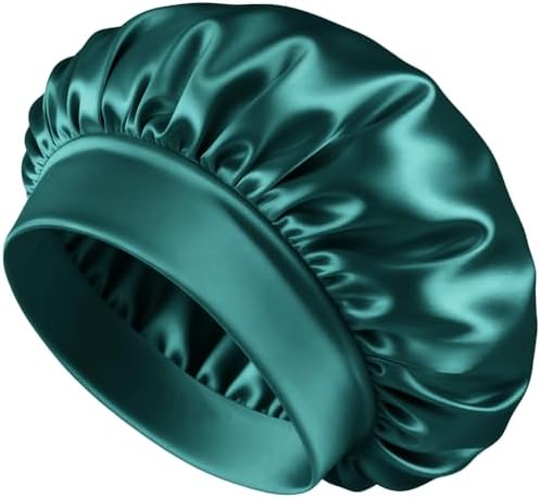 BONNET QUEEN Silk Bonnet for Sleeping Women Satin Bonnet Hair Wrap with Elastic Wide Band Sleep Cap for Curly Hair Night Cap by BonnetQueen