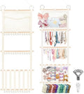 Munzong Bow Holder for Girls Hair Bows 52x17 inch, Beige Bow Clip Organizer by Munzong