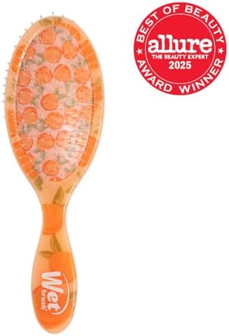Wet Brush Original Detangler, Peach (Tutti Fruitti), Ultra-Soft IntelliFlex Bristles Glide Through Tangles, Detangling Hair Brush, All Hair Types (Wet & Dry), Women & Men, Limited Edition - Image 2