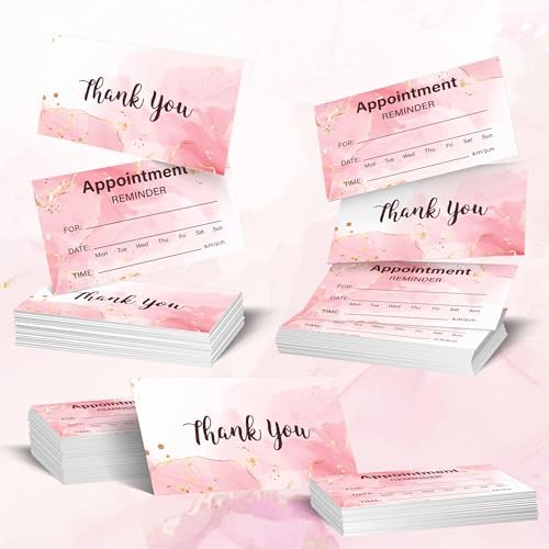 240 Pcs Appointment Reminder Cards Pink Ink Style 3.54 X 2 Inch - Image 5